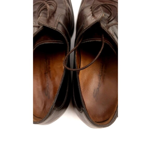 SANTONI US 9 MOC TOE APRON DERBY BROWN DRESS SHOES ITALY main image 5